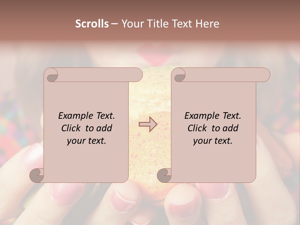 Many Cookies In The Hands Of A Girl PowerPoint Template