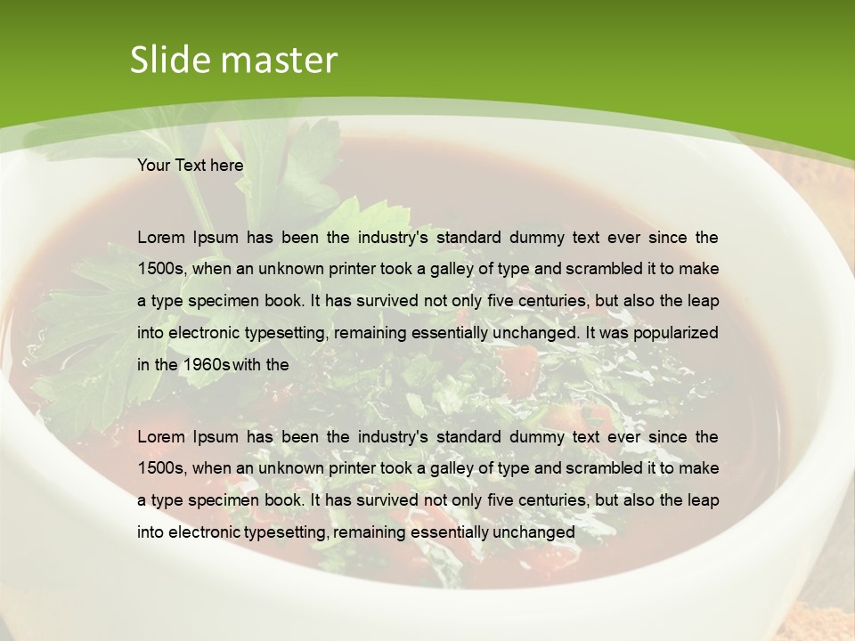 Vegetarian Spanish Croutons PowerPoint Template