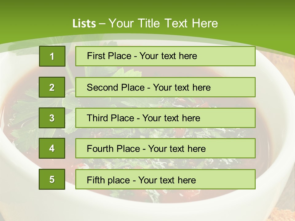 Vegetarian Spanish Croutons PowerPoint Template