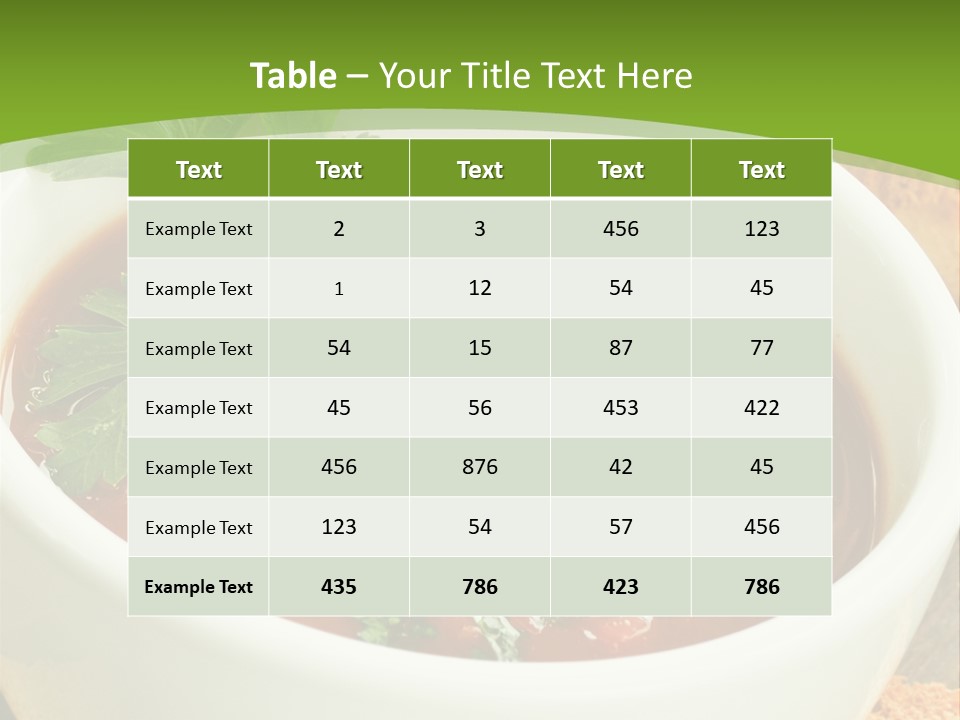 Vegetarian Spanish Croutons PowerPoint Template