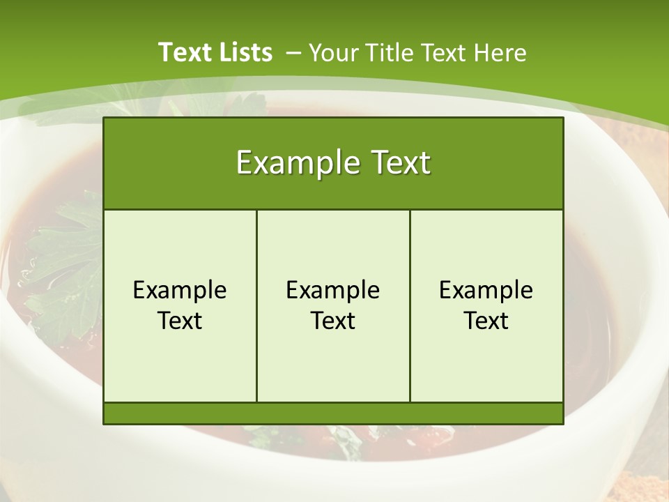 Vegetarian Spanish Croutons PowerPoint Template