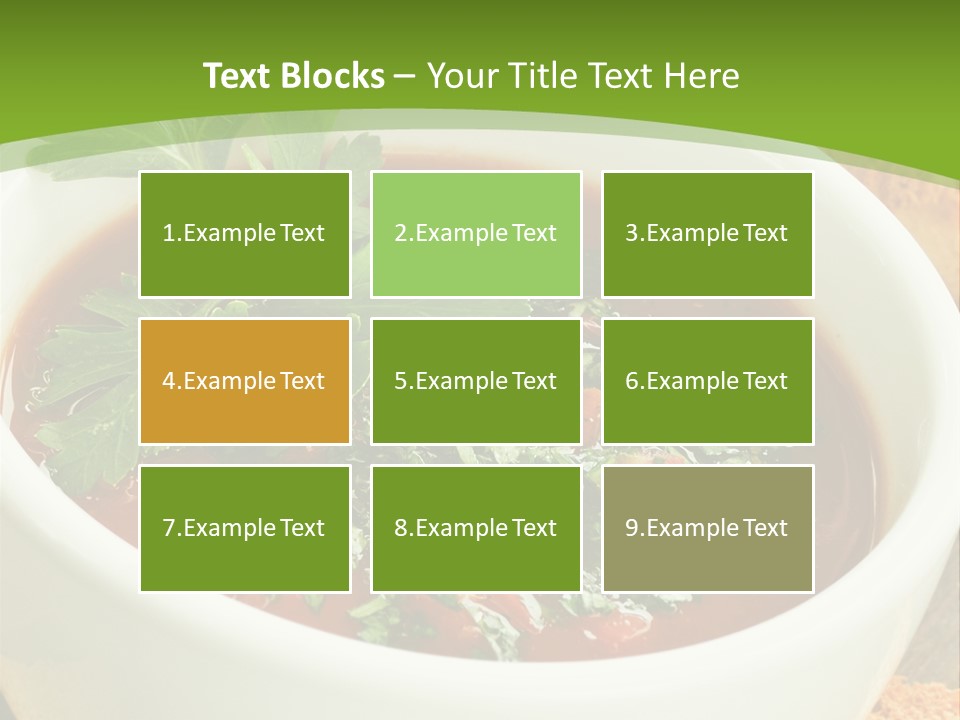 Vegetarian Spanish Croutons PowerPoint Template