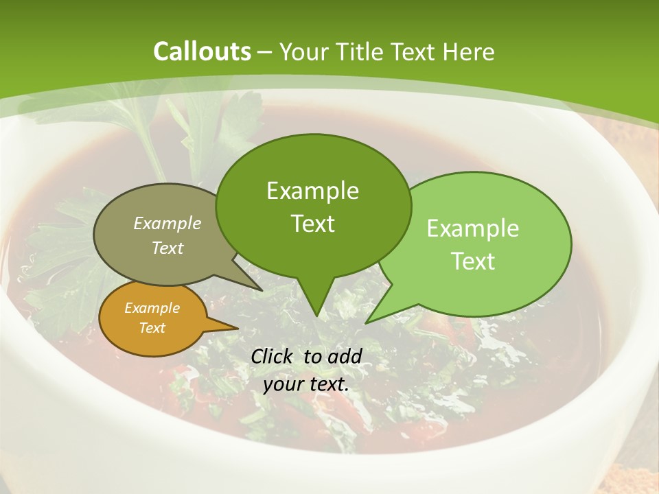 Vegetarian Spanish Croutons PowerPoint Template