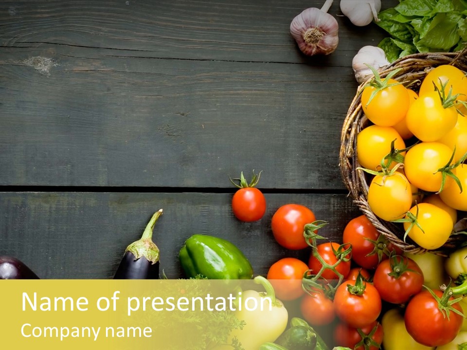 Vegetables Background Time Table PowerPoint Template