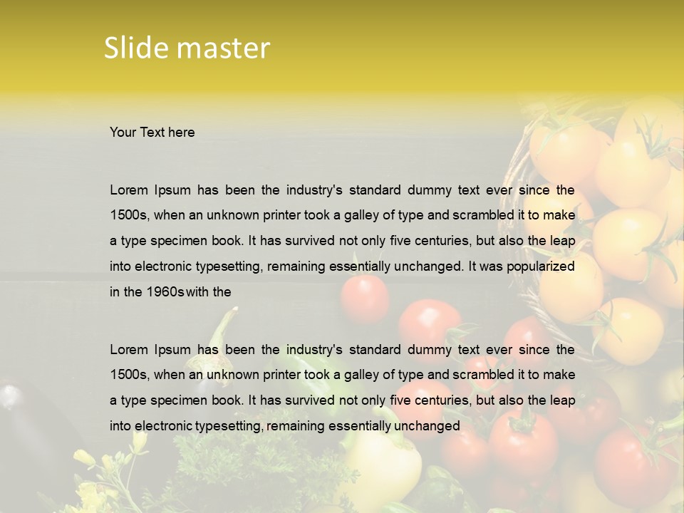 Vegetables Background Time Table PowerPoint Template