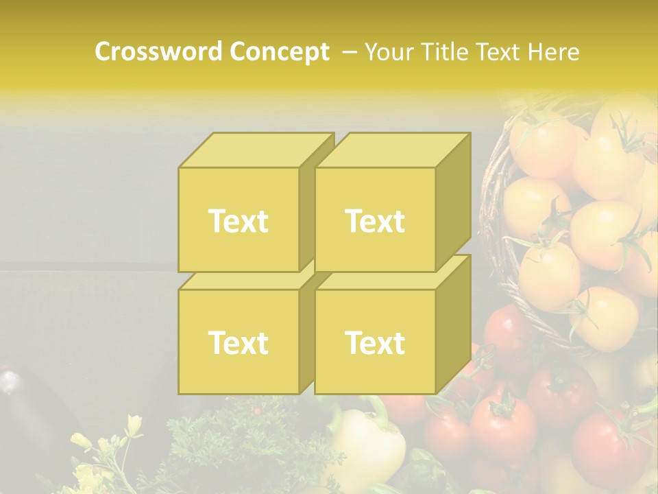 Vegetables Background Time Table PowerPoint Template