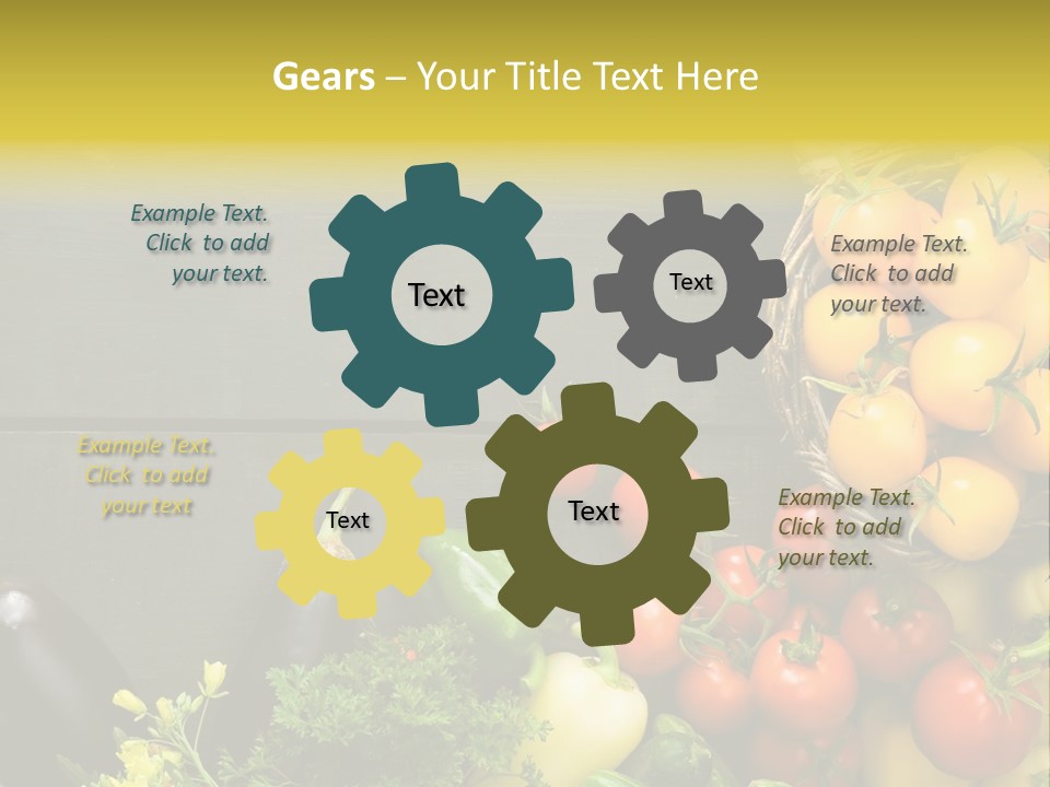 Vegetables Background Time Table PowerPoint Template