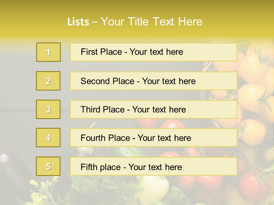 Vegetables Background Time Table PowerPoint Template