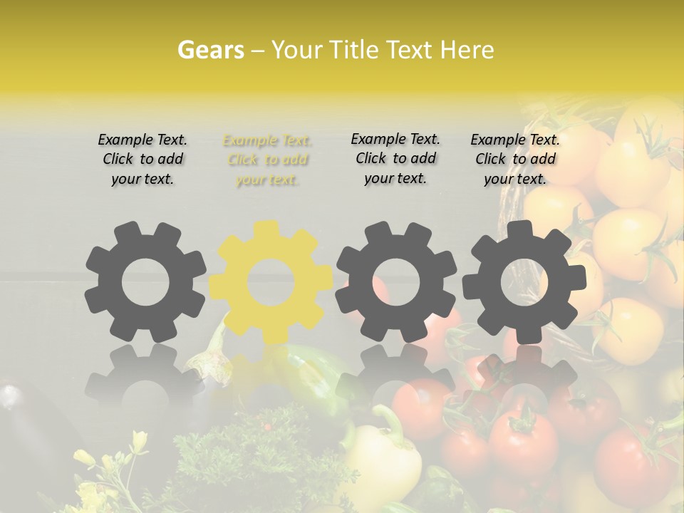 Vegetables Background Time Table PowerPoint Template