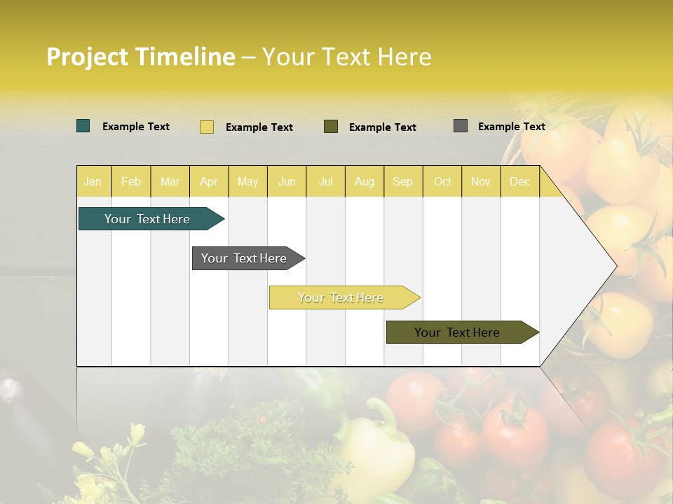 Vegetables Background Time Table PowerPoint Template