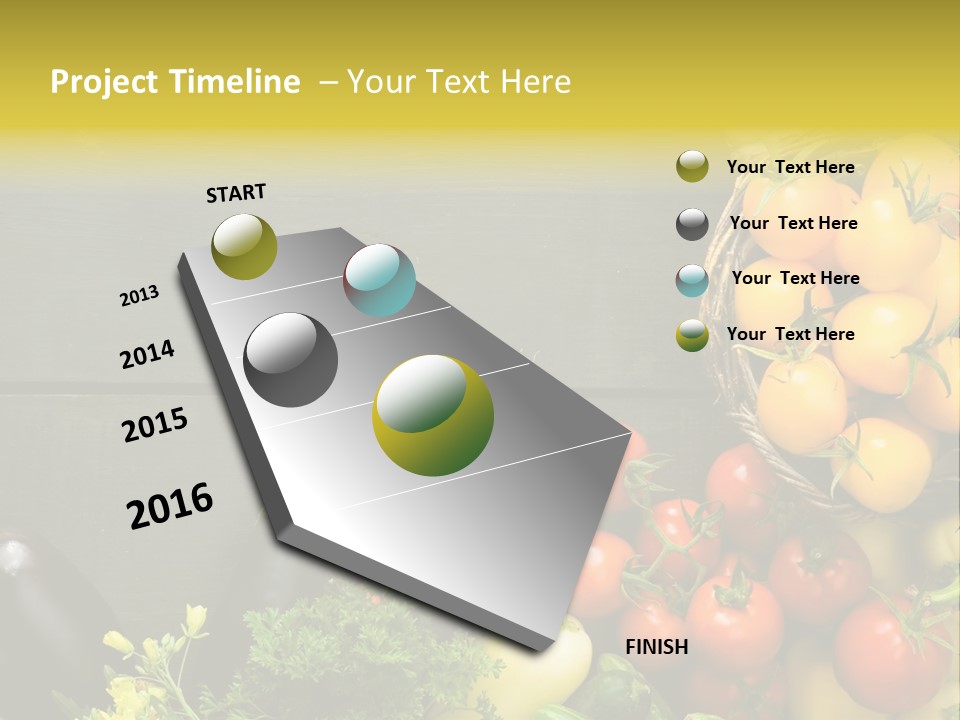 Vegetables Background Time Table PowerPoint Template