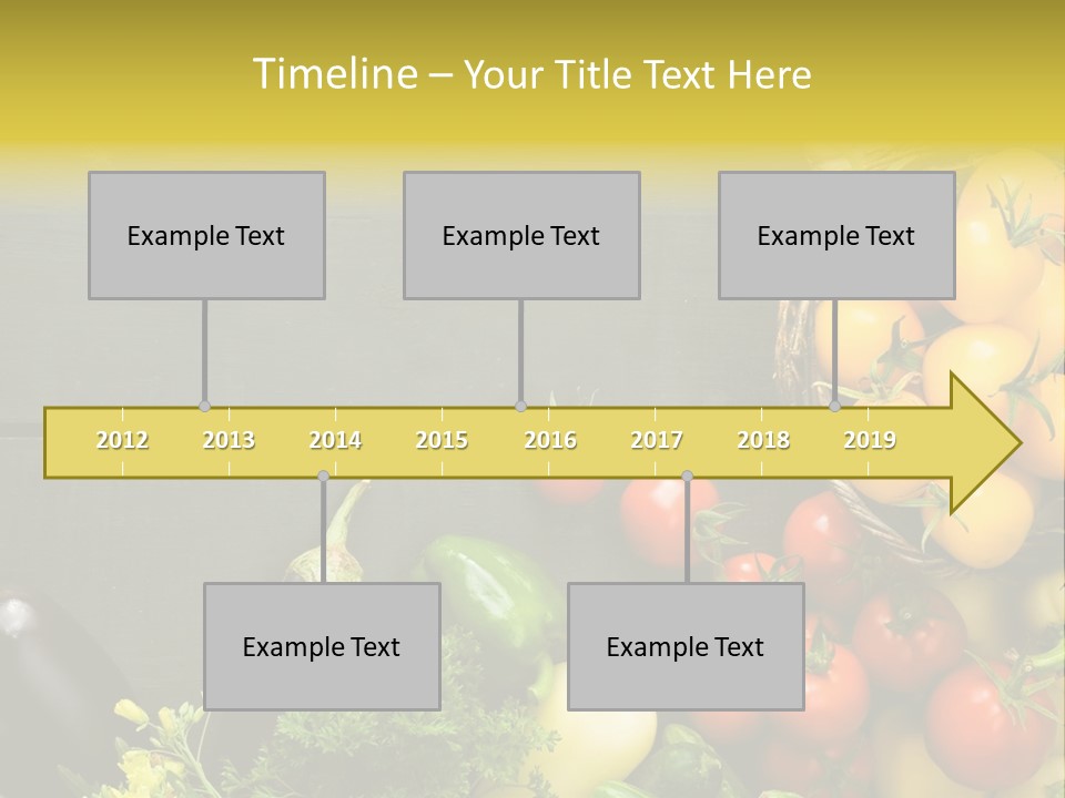 Vegetables Background Time Table PowerPoint Template