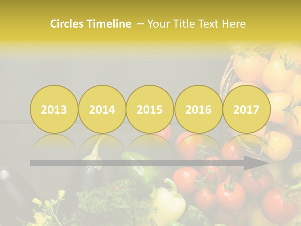 Vegetables Background Time Table PowerPoint Template