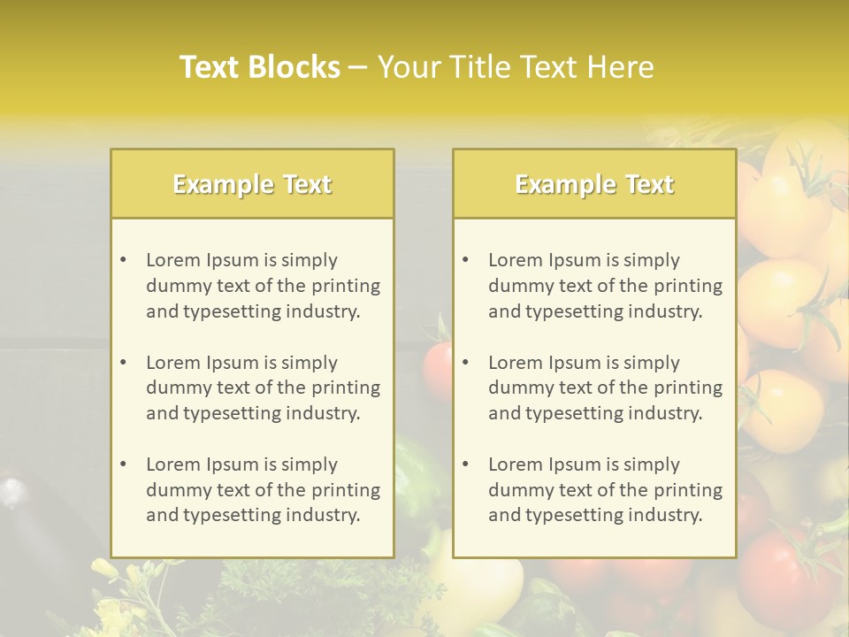 Vegetables Background Time Table PowerPoint Template
