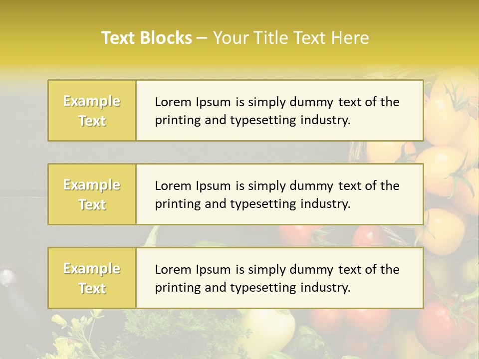 Vegetables Background Time Table PowerPoint Template