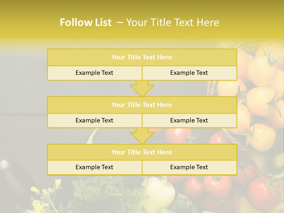 Vegetables Background Time Table PowerPoint Template