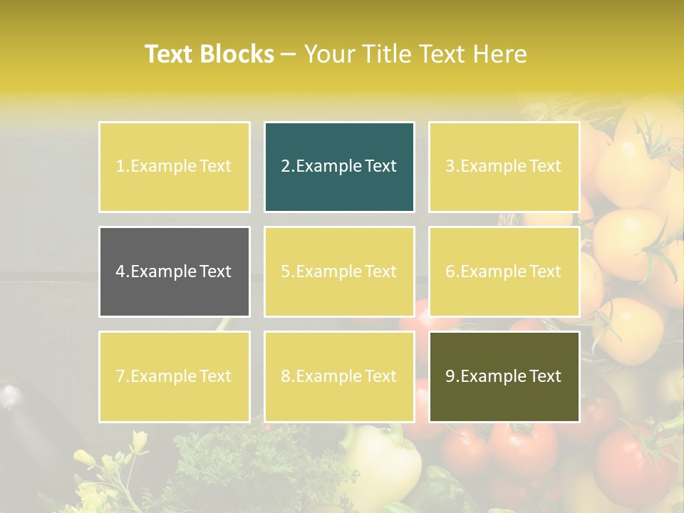 Vegetables Background Time Table PowerPoint Template