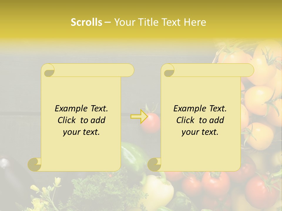 Vegetables Background Time Table PowerPoint Template