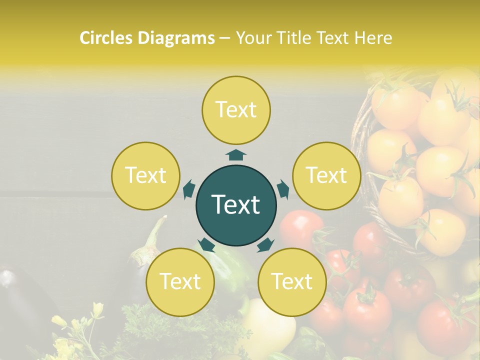 Vegetables Background Time Table PowerPoint Template