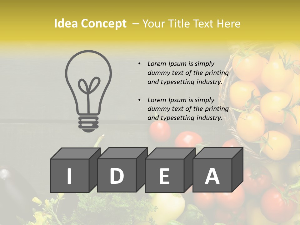 Vegetables Background Time Table PowerPoint Template