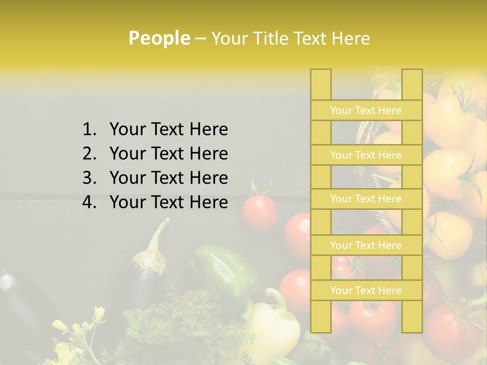 Vegetables Background Time Table PowerPoint Template