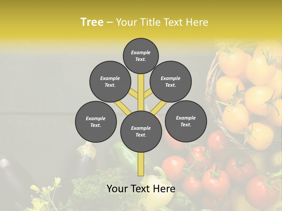 Vegetables Background Time Table PowerPoint Template