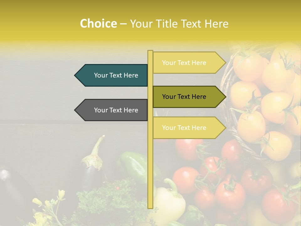 Vegetables Background Time Table PowerPoint Template