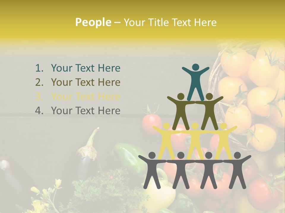 Vegetables Background Time Table PowerPoint Template