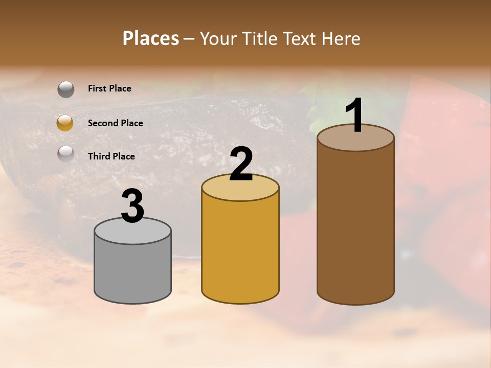 Restaurant Pork Vegetable PowerPoint Template