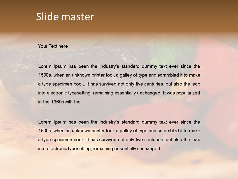 Restaurant Pork Vegetable PowerPoint Template