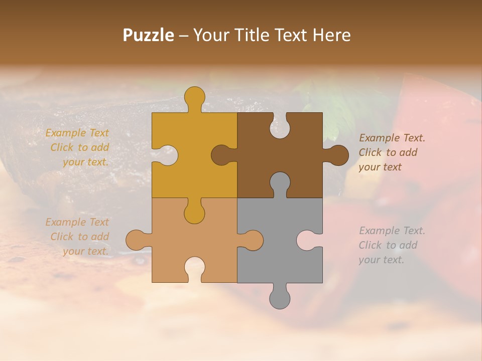 Restaurant Pork Vegetable PowerPoint Template