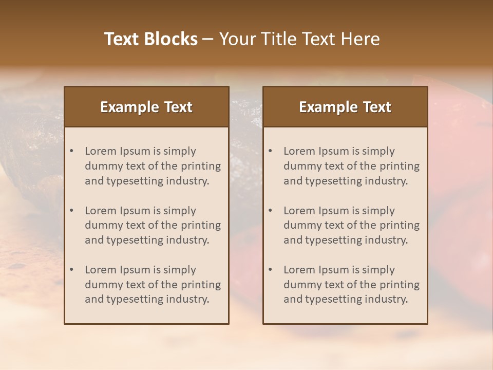 Restaurant Pork Vegetable PowerPoint Template