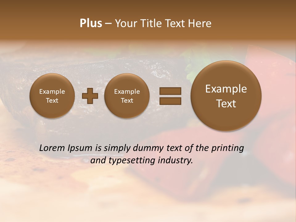 Restaurant Pork Vegetable PowerPoint Template