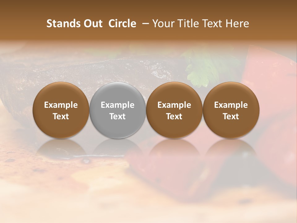 Restaurant Pork Vegetable PowerPoint Template