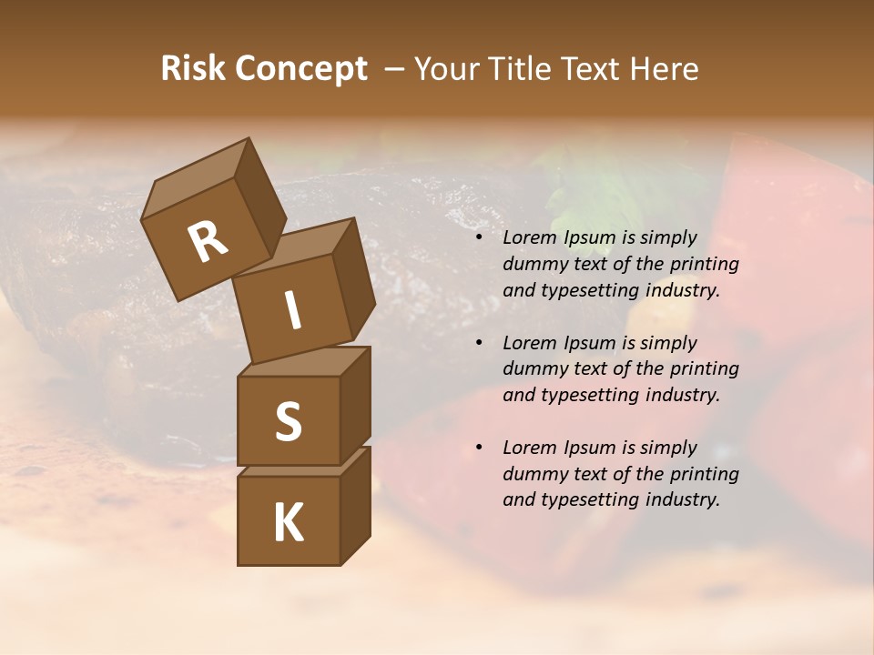 Restaurant Pork Vegetable PowerPoint Template