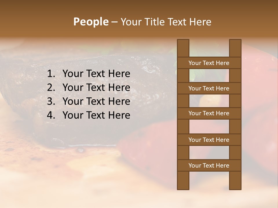 Restaurant Pork Vegetable PowerPoint Template