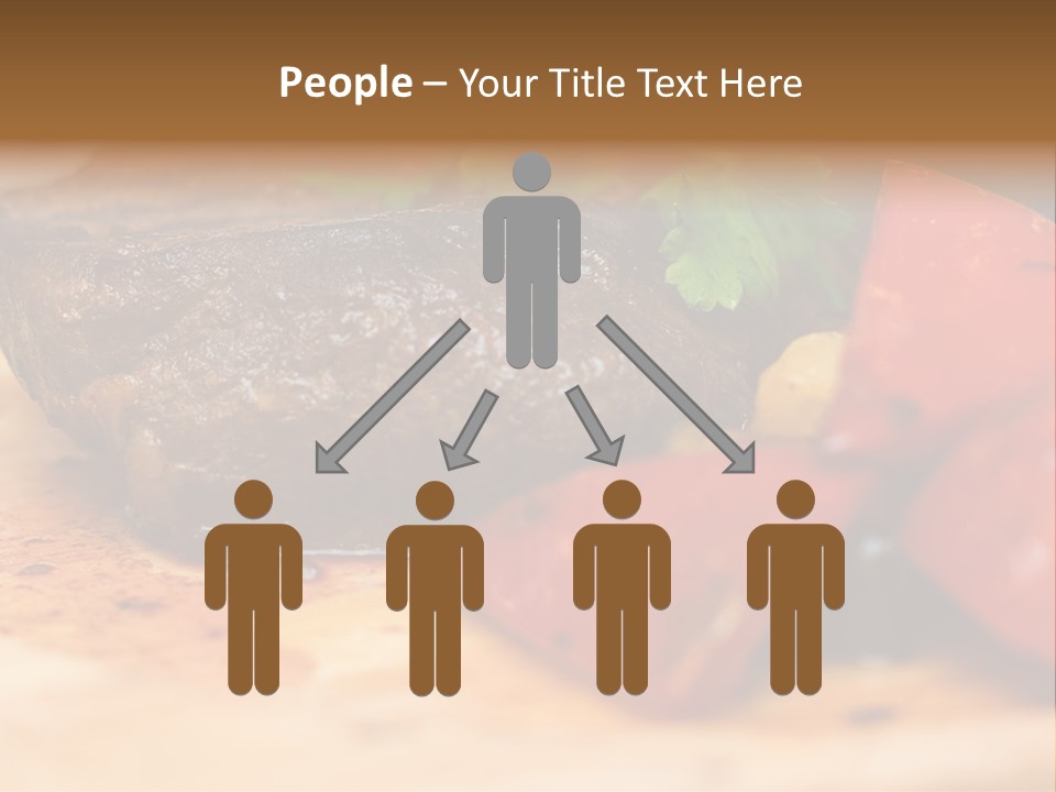 Restaurant Pork Vegetable PowerPoint Template