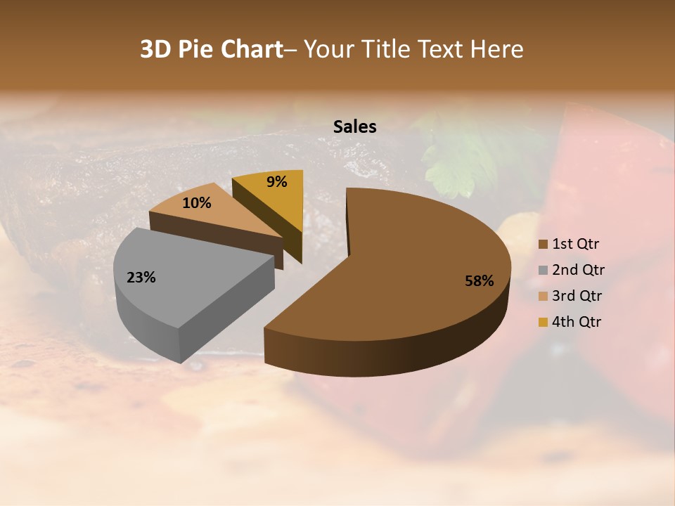 Restaurant Pork Vegetable PowerPoint Template