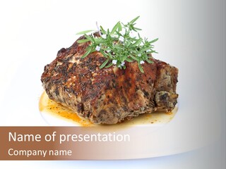 Meal Dish Pork PowerPoint Template