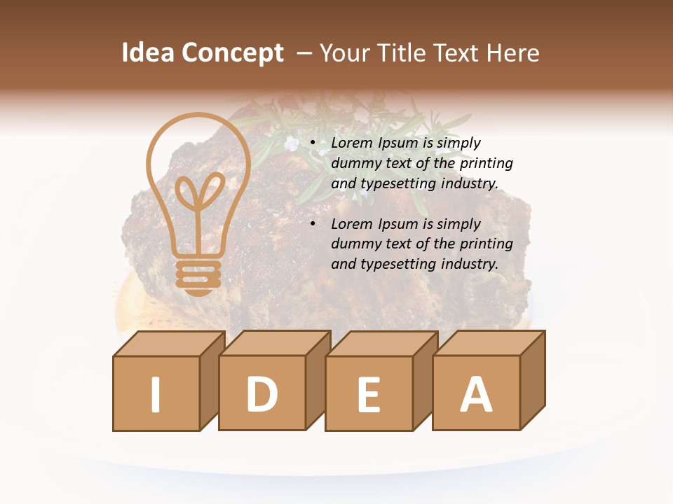 Meal Dish Pork PowerPoint Template