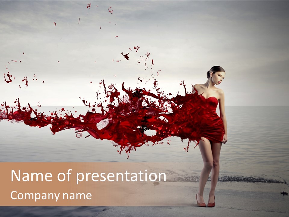 Nature Fashion Girl PowerPoint Template