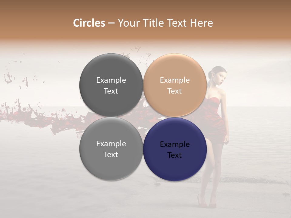 Nature Fashion Girl PowerPoint Template