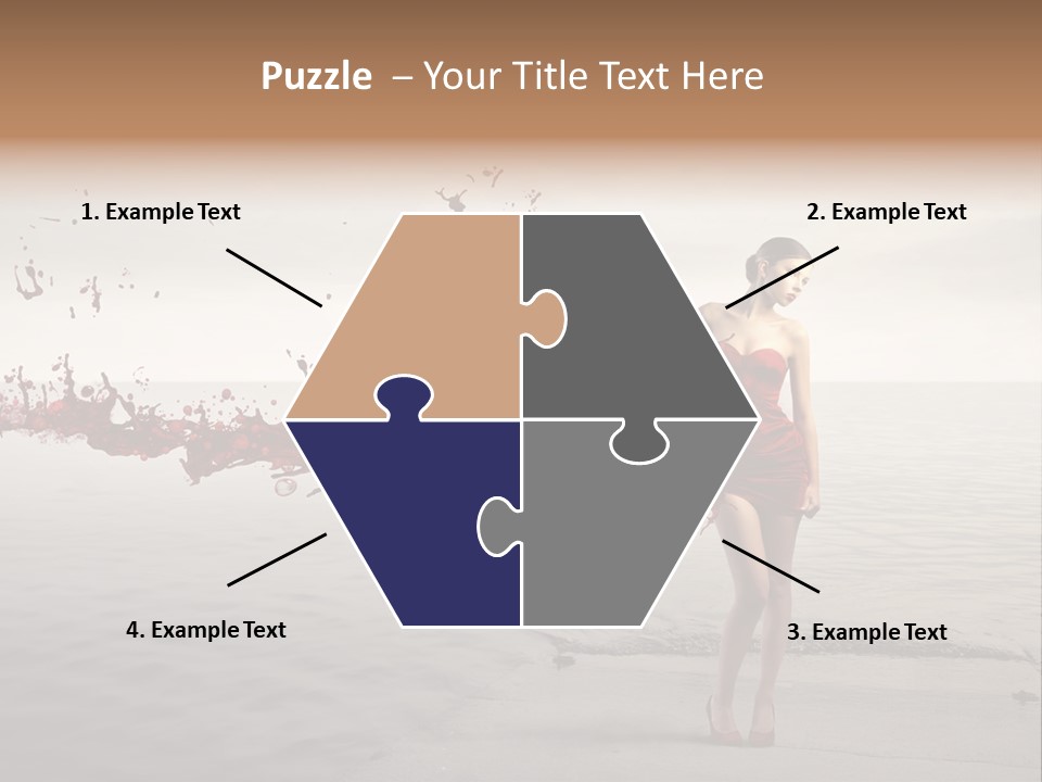 Nature Fashion Girl PowerPoint Template