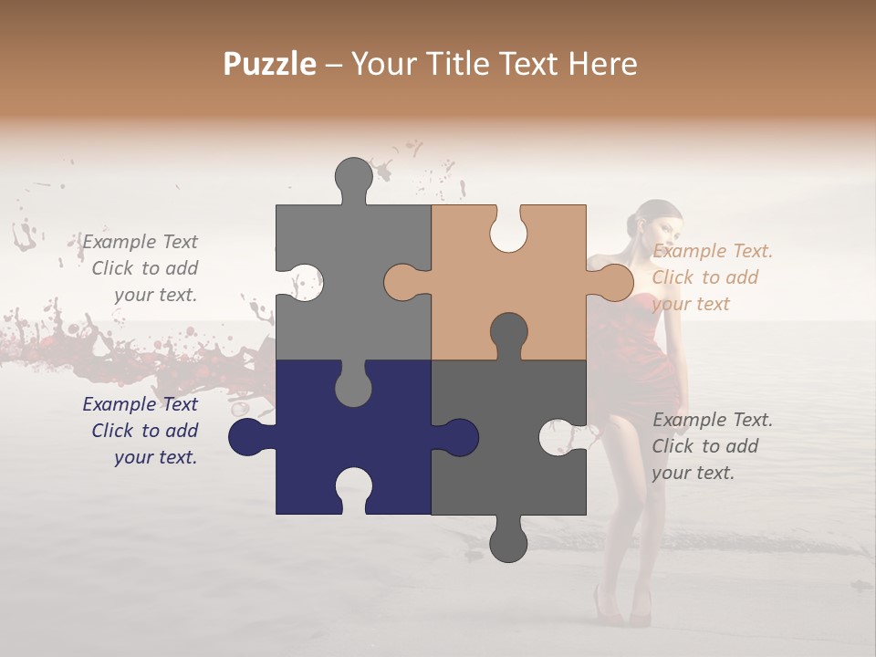 Nature Fashion Girl PowerPoint Template