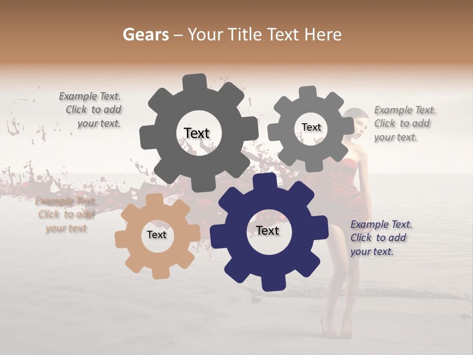 Nature Fashion Girl PowerPoint Template