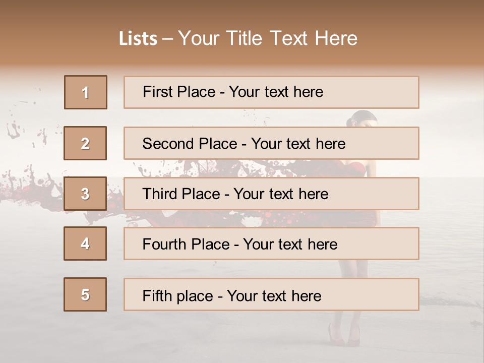 Nature Fashion Girl PowerPoint Template