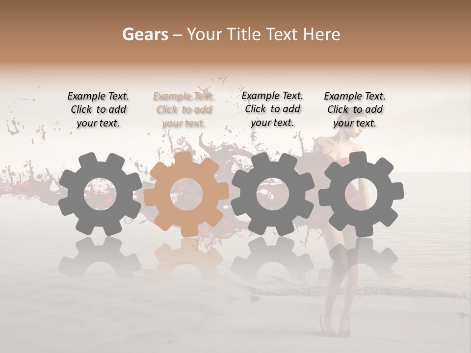 Nature Fashion Girl PowerPoint Template