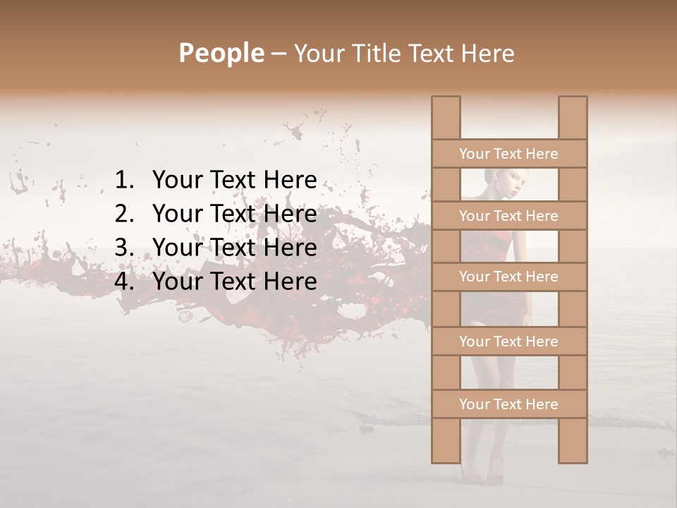 Nature Fashion Girl PowerPoint Template