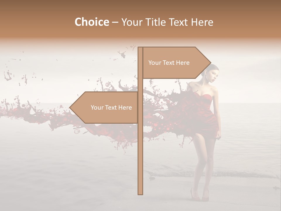 Nature Fashion Girl PowerPoint Template