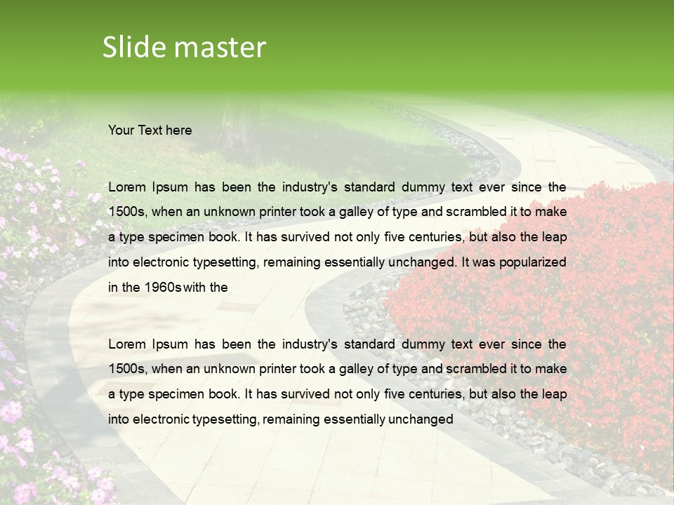 Cobble Tranquil Outdoor PowerPoint Template